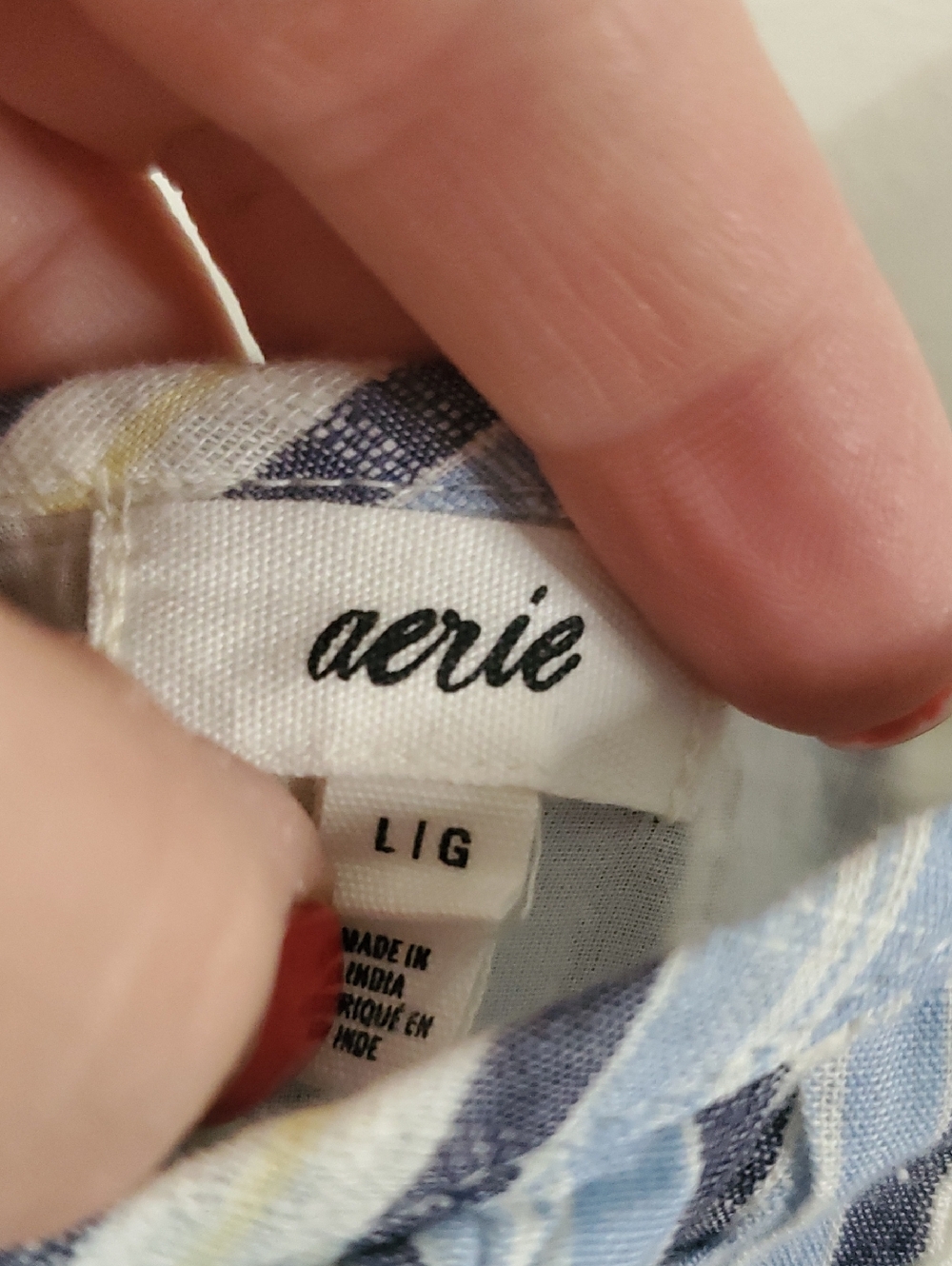 Aerie Striped Blue White Tiered Sundress - Sleeveless Midi Size Lg Cotton Resort - Picture 9 of 14